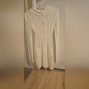 Cream Cable Knit Cardigan